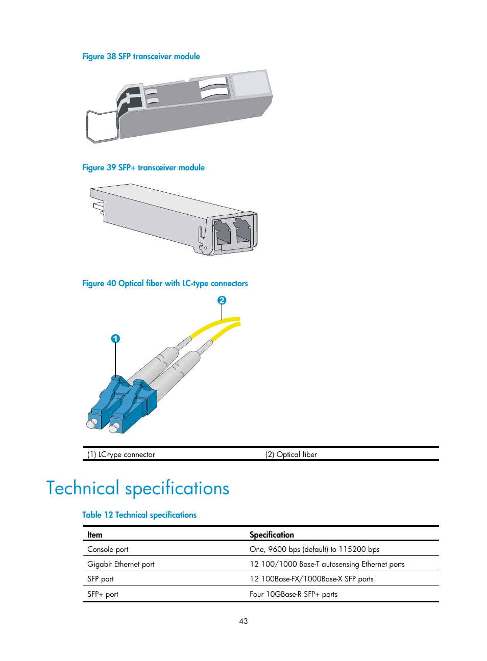 Technical specifications | H3C Technologies H3C WX5500E Series Access Controllers User Manual | Page 49 / 59