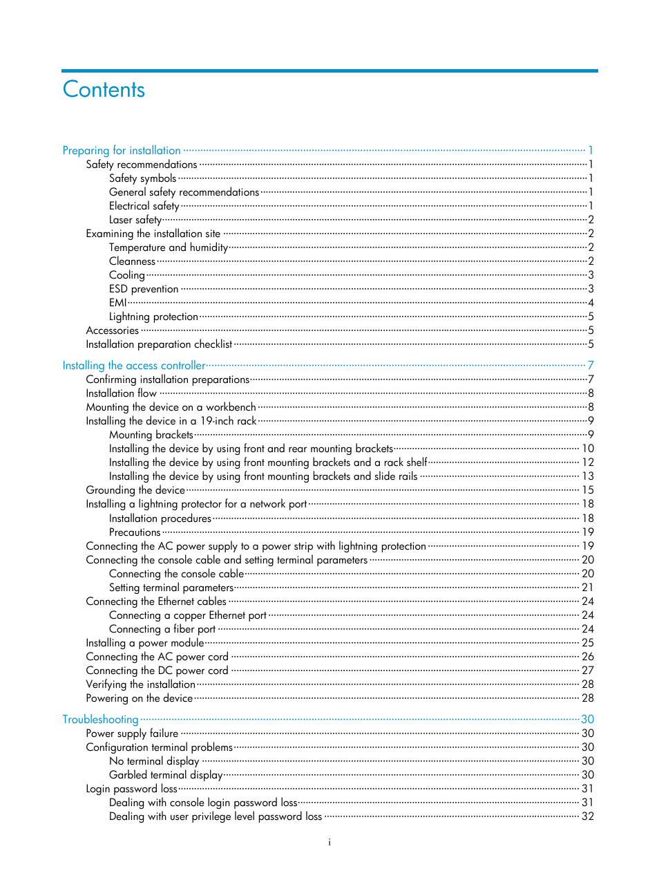 H3C Technologies H3C WX5500E Series Access Controllers User Manual | Page 5 / 59