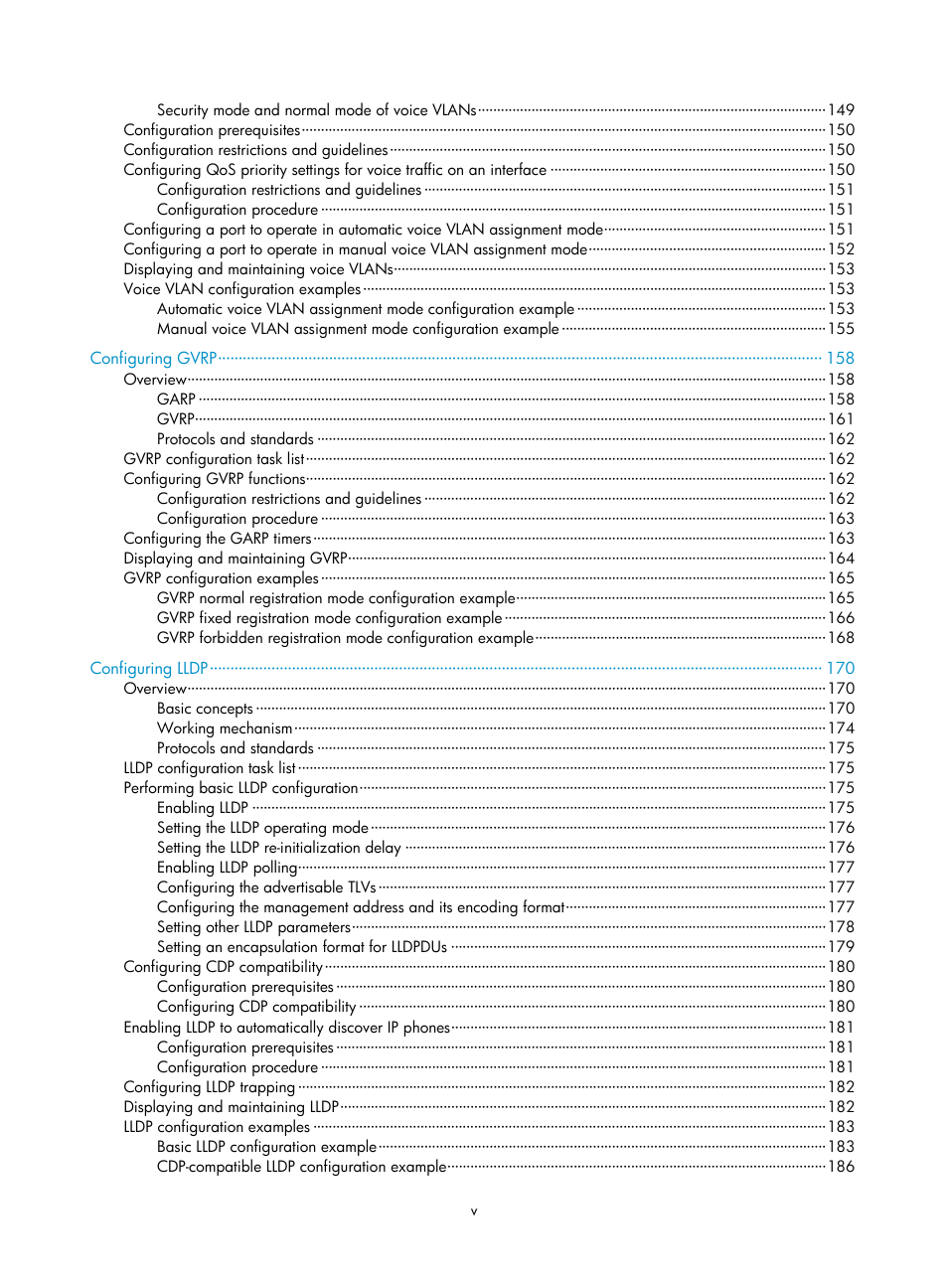 H3C Technologies H3C WX5500E Series Access Controllers User Manual | Page 10 / 221