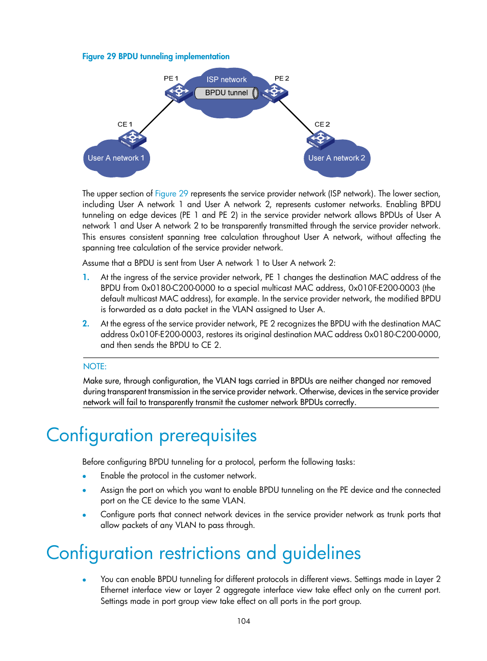 Configuration prerequisites, Configuration restrictions and guidelines | H3C Technologies H3C WX5500E Series Access Controllers User Manual | Page 115 / 221