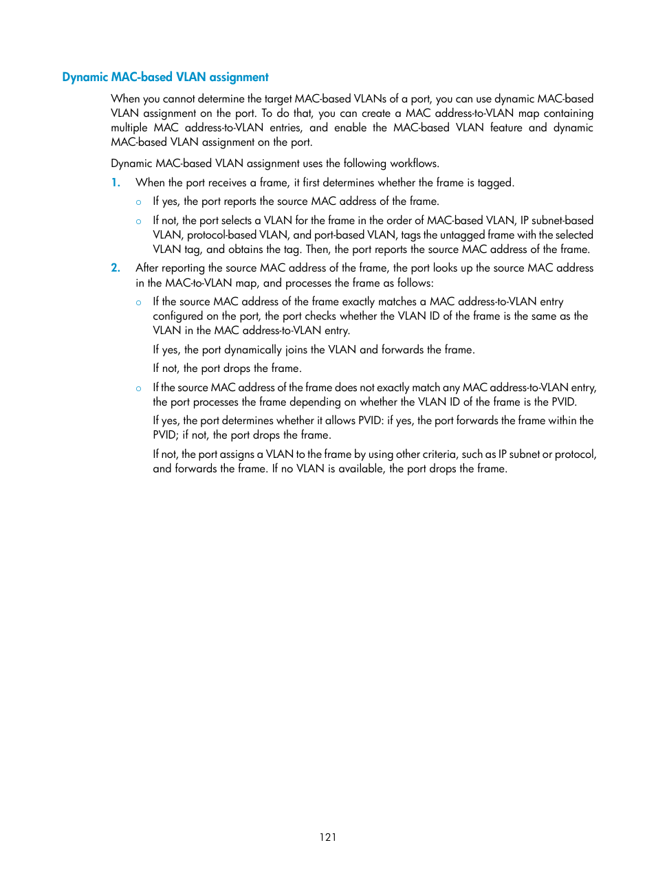 Dynamic mac-based vlan assignment | H3C Technologies H3C WX5500E Series Access Controllers User Manual | Page 132 / 221