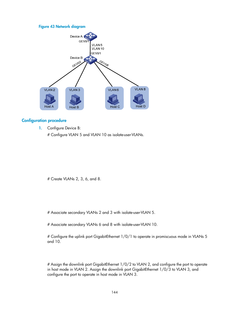 Configuration procedure | H3C Technologies H3C WX5500E Series Access Controllers User Manual | Page 155 / 221