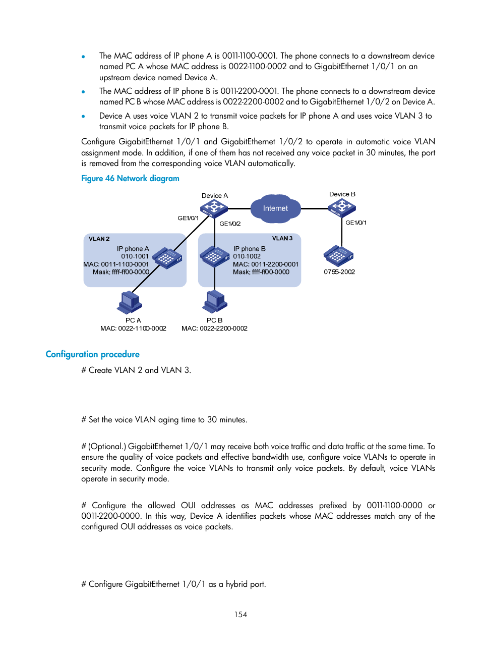 Configuration procedure, N in, Figure 46 | H3C Technologies H3C WX5500E Series Access Controllers User Manual | Page 165 / 221