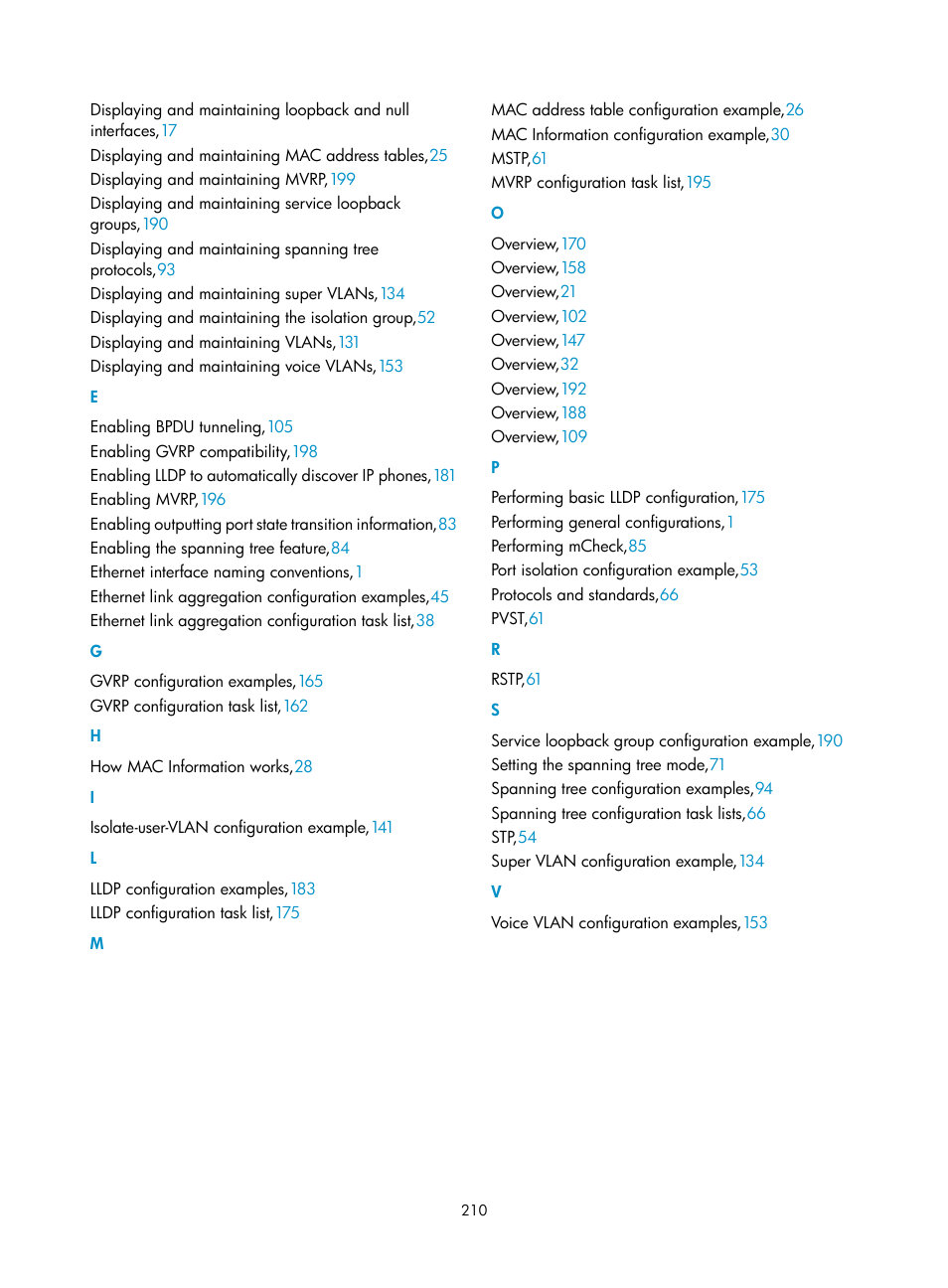 E g h i l m o p, R s v | H3C Technologies H3C WX5500E Series Access Controllers User Manual | Page 221 / 221