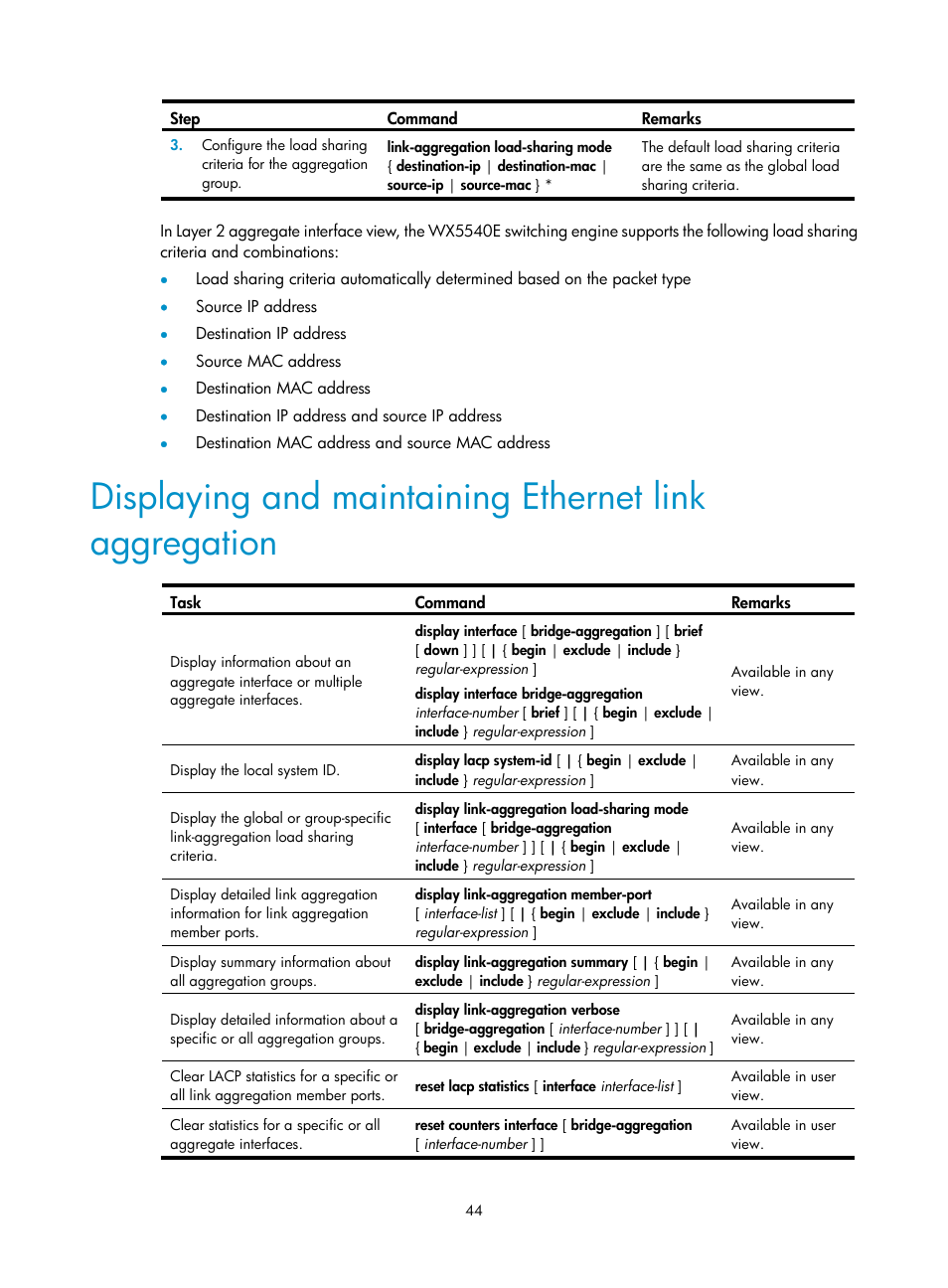 H3C Technologies H3C WX5500E Series Access Controllers User Manual | Page 55 / 221