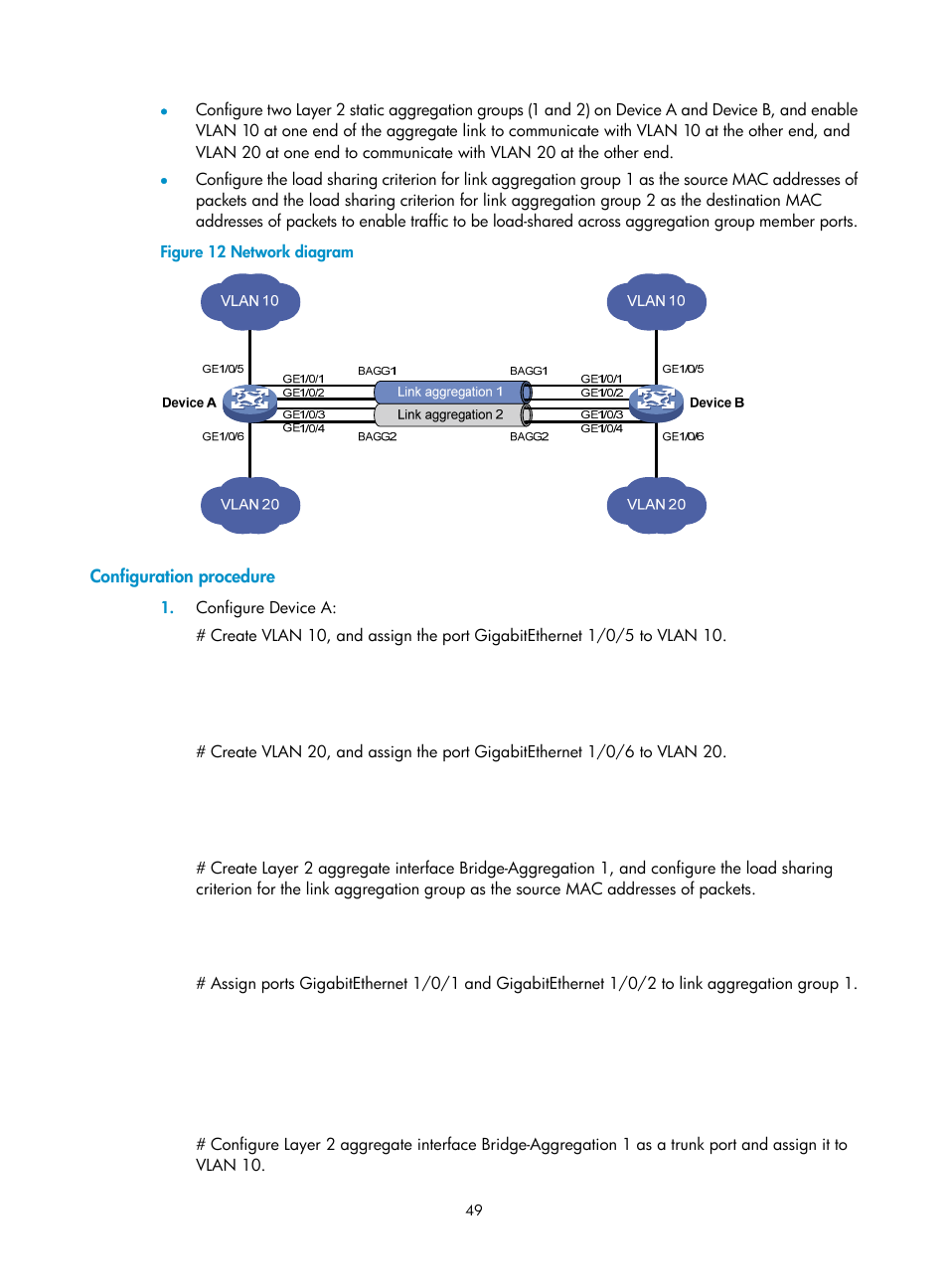 Configuration procedure | H3C Technologies H3C WX5500E Series Access Controllers User Manual | Page 60 / 221