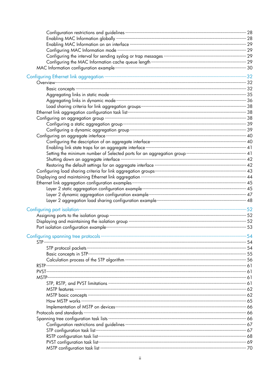 H3C Technologies H3C WX5500E Series Access Controllers User Manual | Page 7 / 221