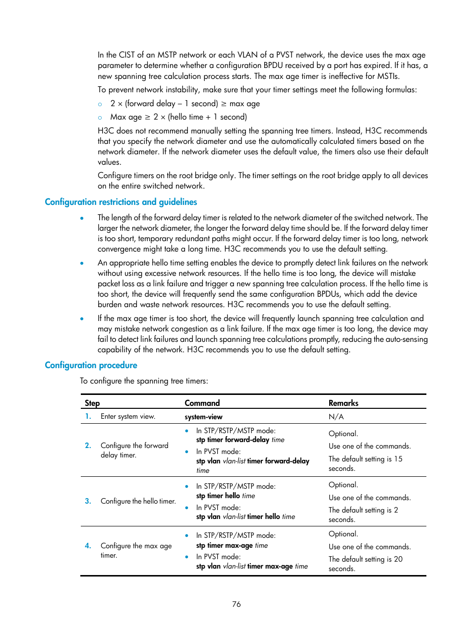 Configuration restrictions and guidelines, Configuration procedure | H3C Technologies H3C WX5500E Series Access Controllers User Manual | Page 87 / 221