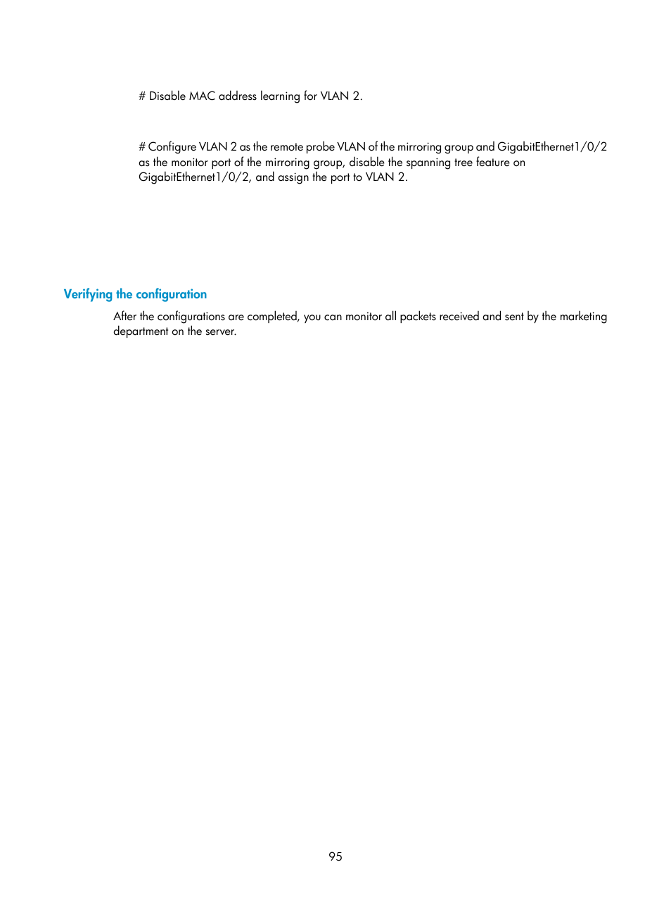 Verifying the configuration | H3C Technologies H3C WX5500E Series Access Controllers User Manual | Page 103 / 104