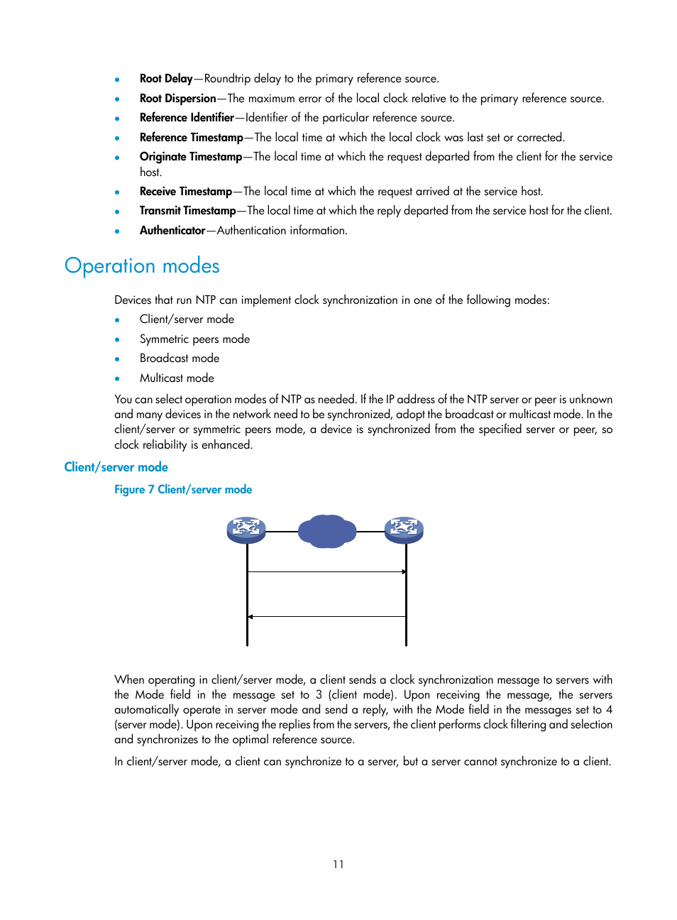 Operation modes, Client/server mode | H3C Technologies H3C WX5500E Series Access Controllers User Manual | Page 19 / 104