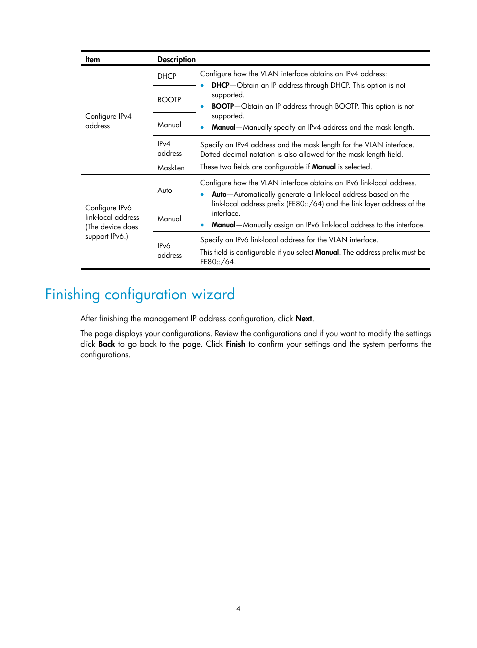 Finishing configuration wizard | H3C Technologies H3C WX5500E Series Access Controllers User Manual | Page 14 / 254