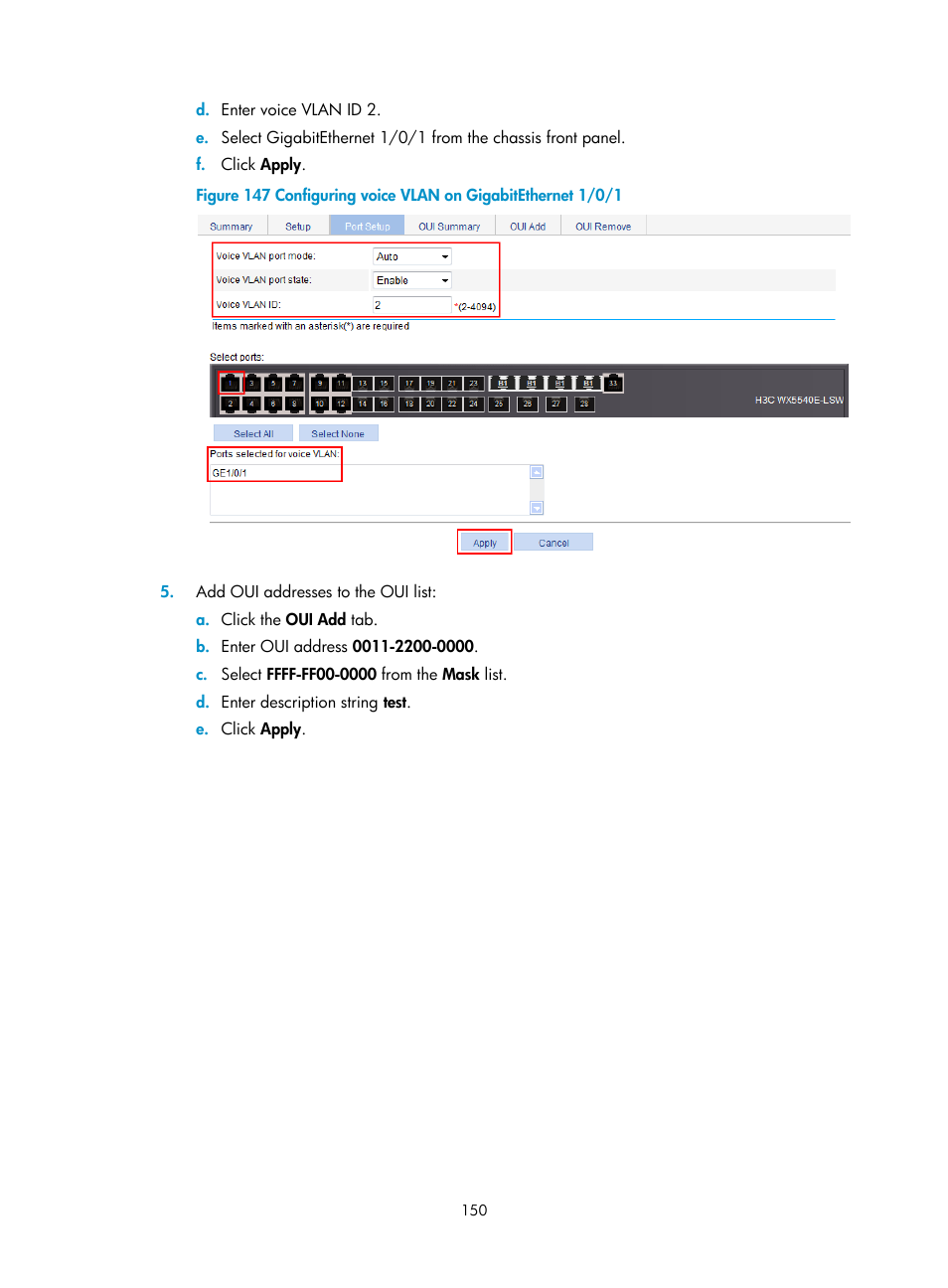 H3C Technologies H3C WX5500E Series Access Controllers User Manual | Page 160 / 254