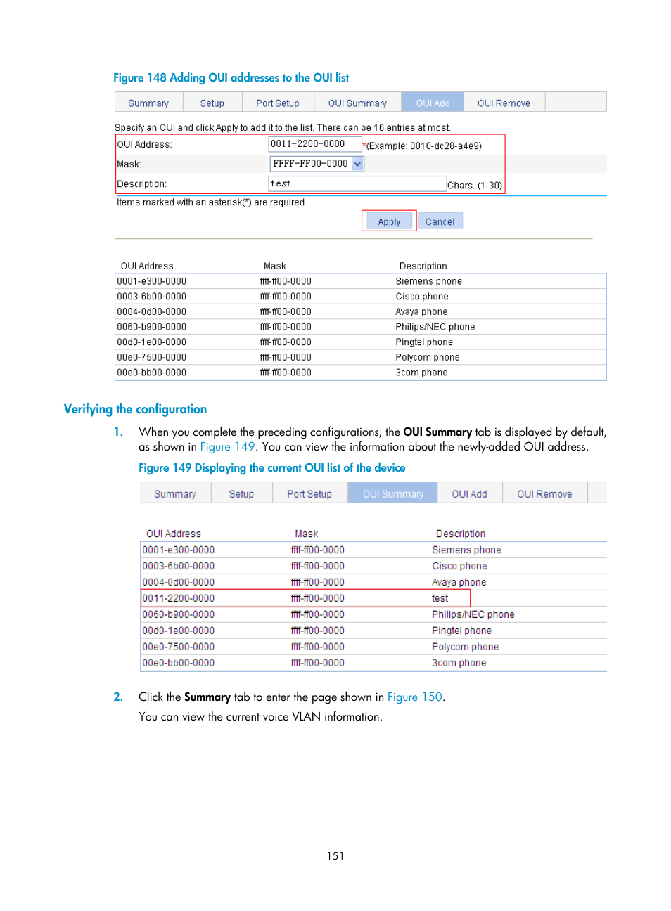 Verifying the configuration | H3C Technologies H3C WX5500E Series Access Controllers User Manual | Page 161 / 254