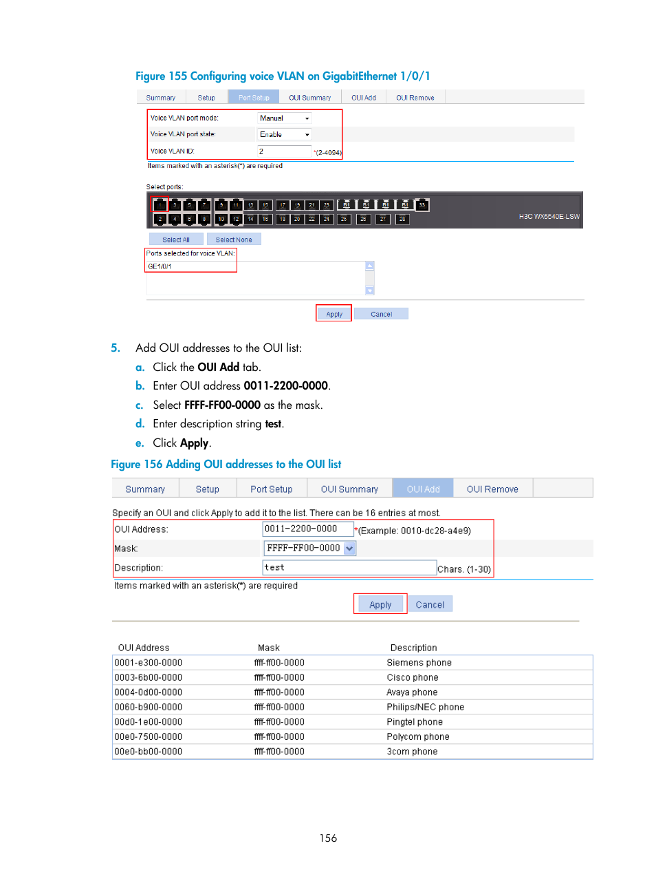 H3C Technologies H3C WX5500E Series Access Controllers User Manual | Page 166 / 254