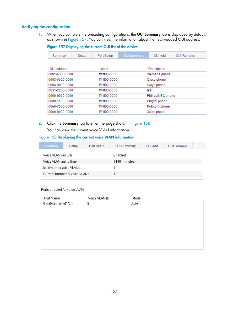 Verifying the configuration | H3C Technologies H3C WX5500E Series Access Controllers User Manual | Page 167 / 254