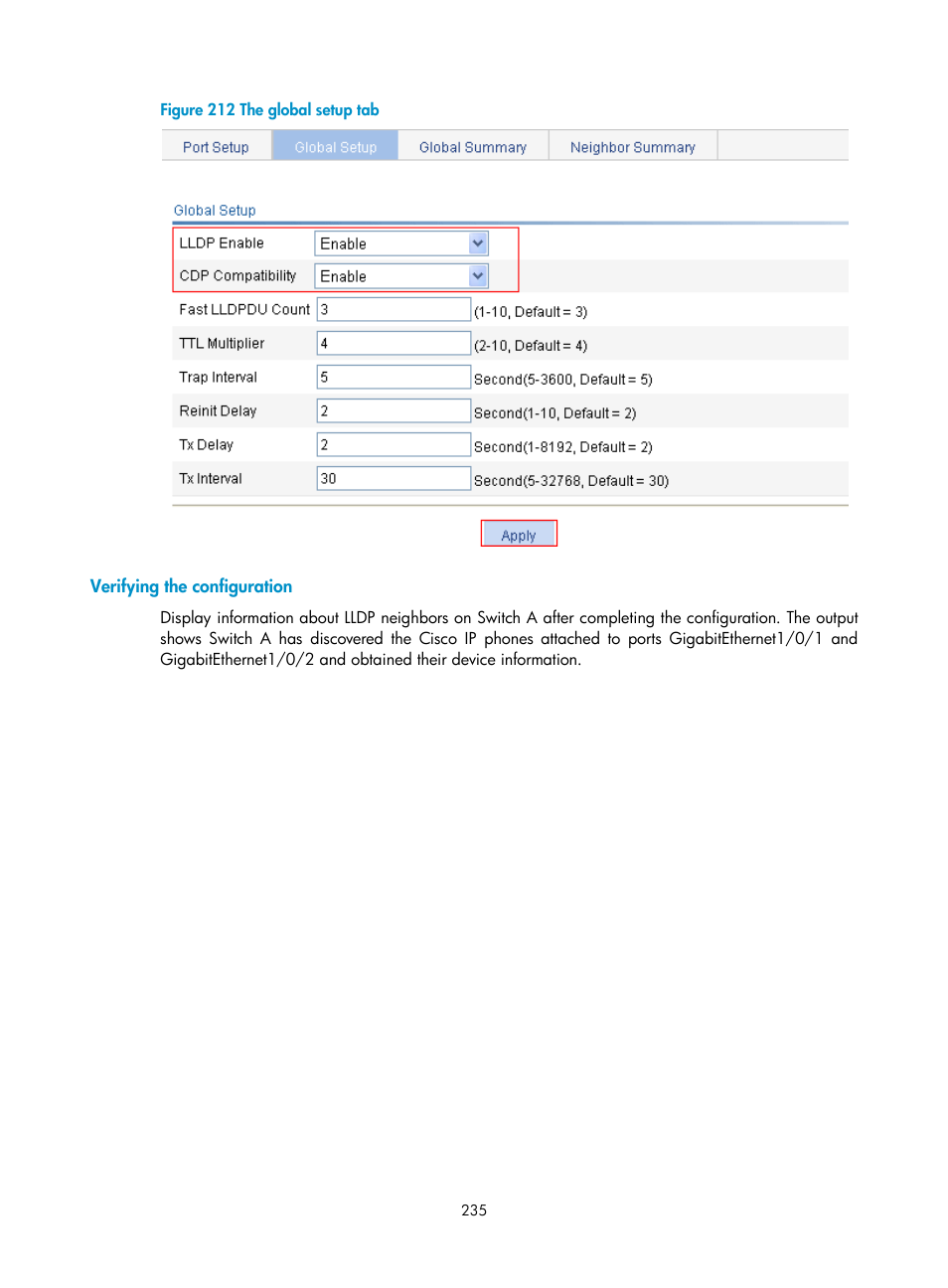 Verifying the configuration | H3C Technologies H3C WX5500E Series Access Controllers User Manual | Page 245 / 254