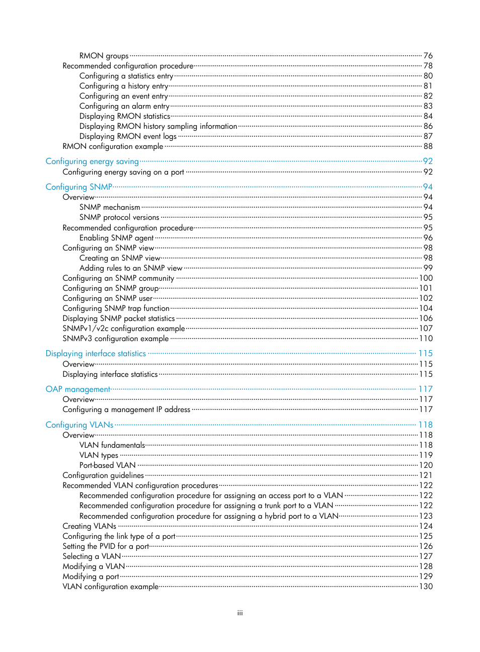 H3C Technologies H3C WX5500E Series Access Controllers User Manual | Page 8 / 254