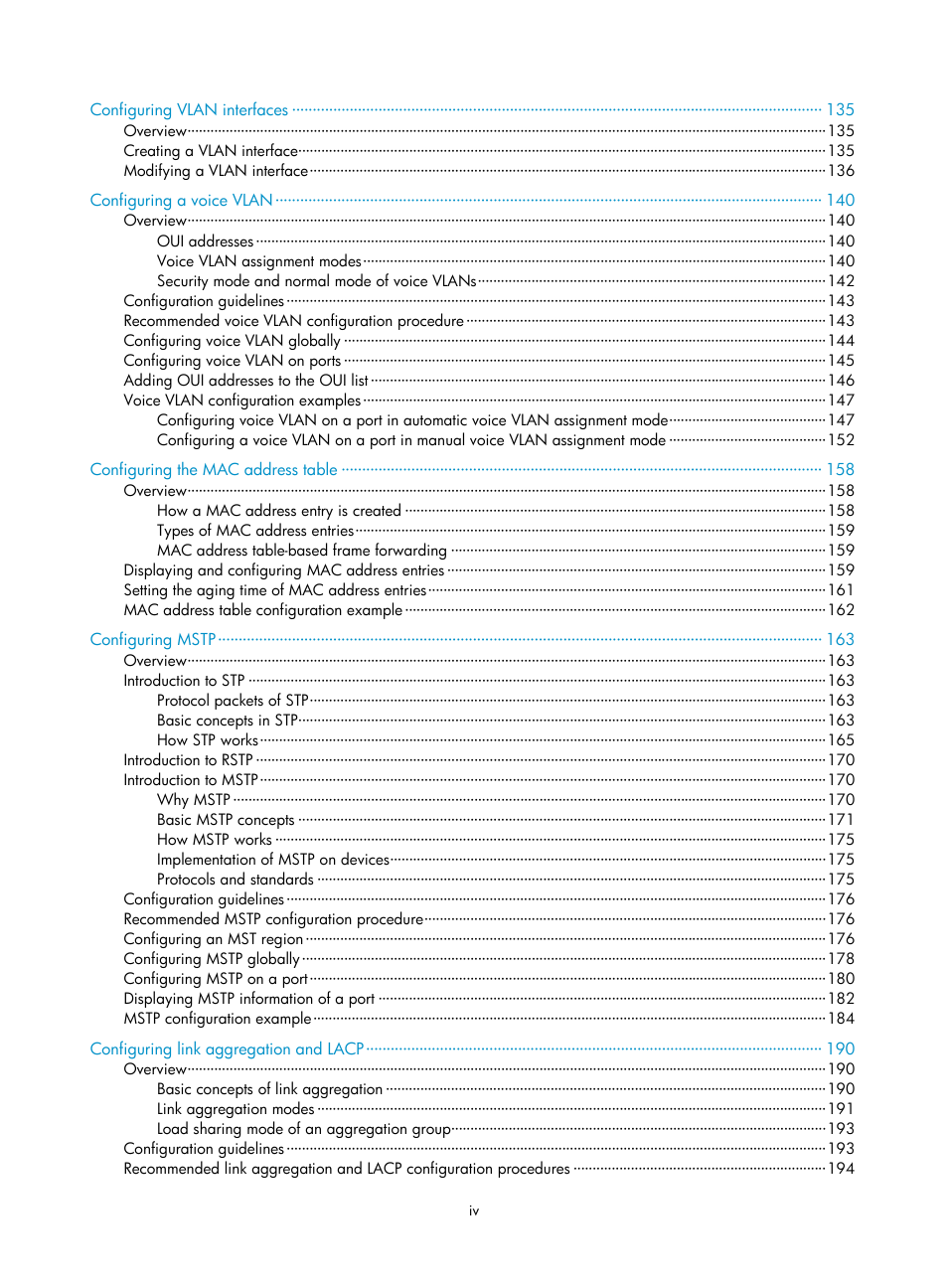 H3C Technologies H3C WX5500E Series Access Controllers User Manual | Page 9 / 254