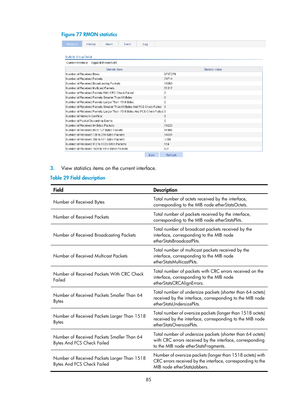 Table 29 | H3C Technologies H3C WX5500E Series Access Controllers User Manual | Page 95 / 254