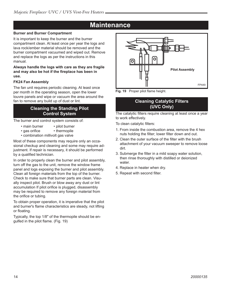 Maintenance | CFM UVC43 User Manual | Page 14 / 20