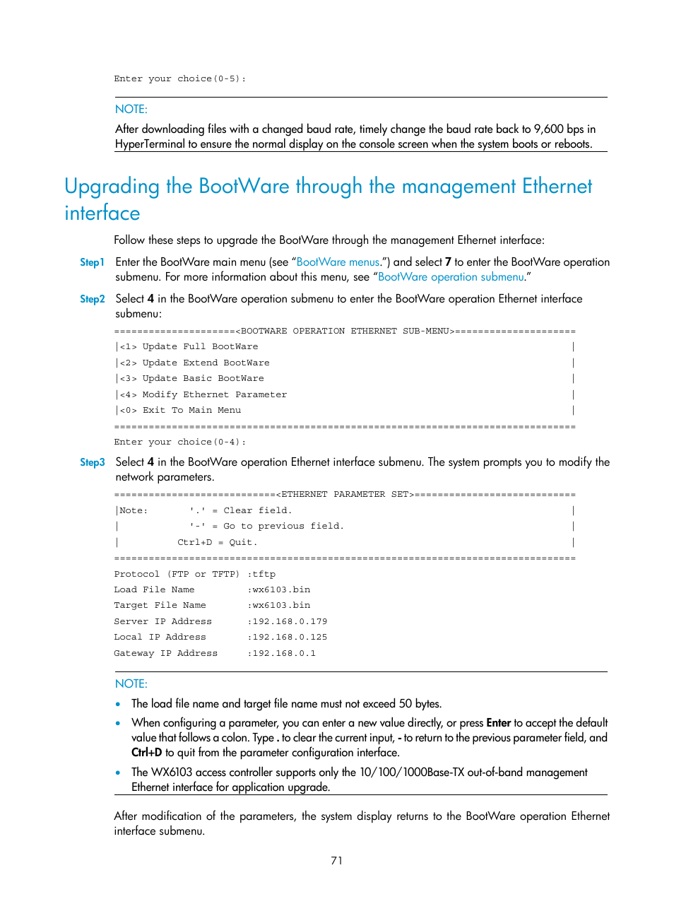 H3C Technologies H3C WX6000 Series Access Controllers User Manual | Page 79 / 90