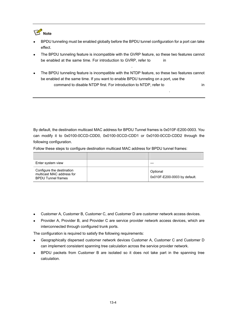 Bpdu tunneling configuration example, Network requirements | H3C Technologies H3C WX6000 Series Access Controllers User Manual | Page 111 / 678