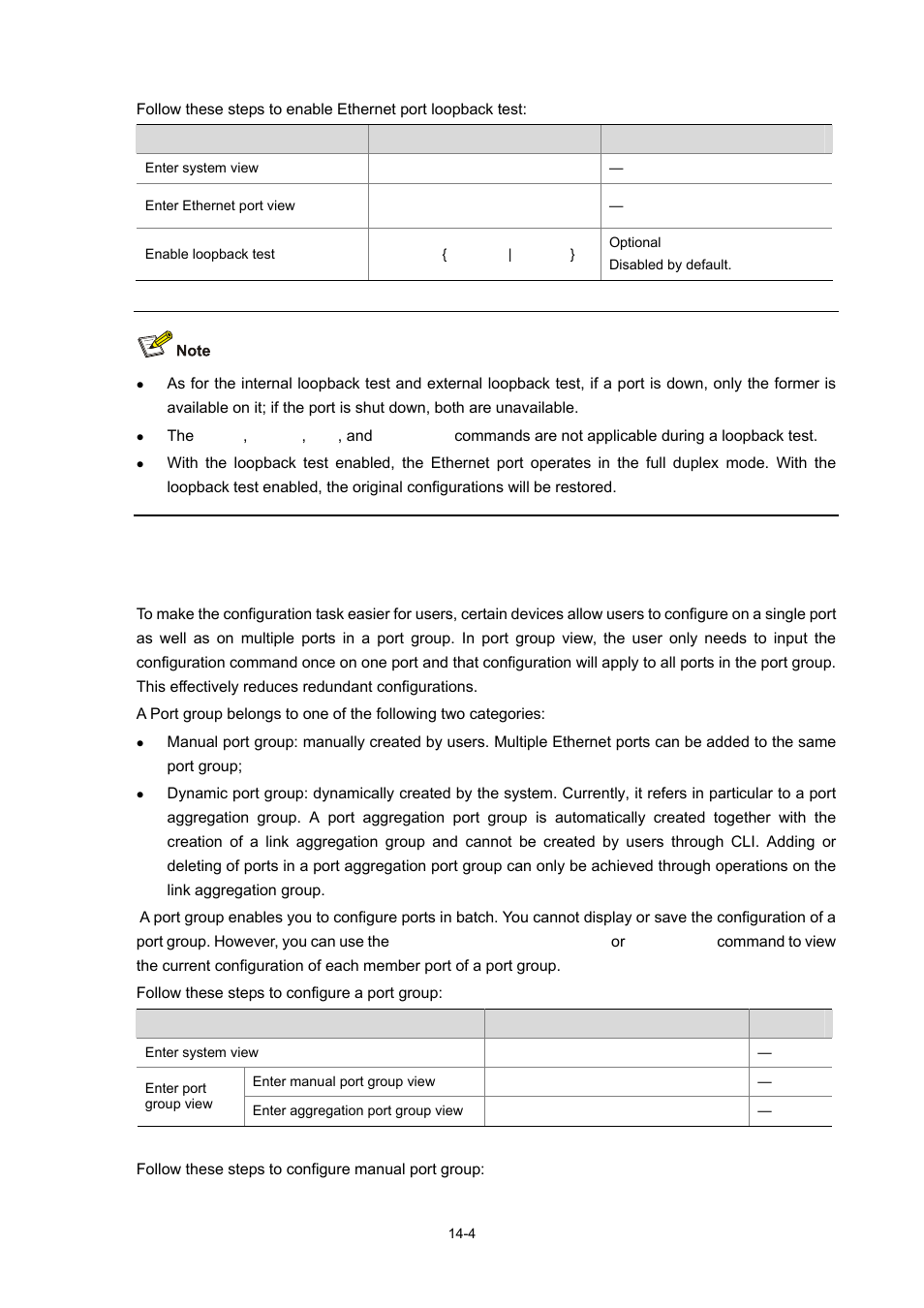 Configuring a port group | H3C Technologies H3C WX6000 Series Access Controllers User Manual | Page 117 / 678