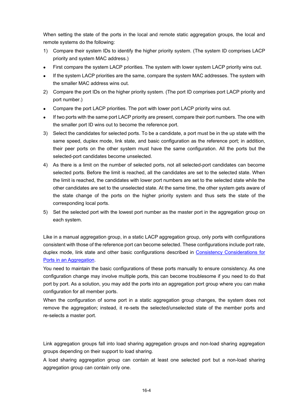 Load sharing in a link aggregation group | H3C Technologies H3C WX6000 Series Access Controllers User Manual | Page 130 / 678