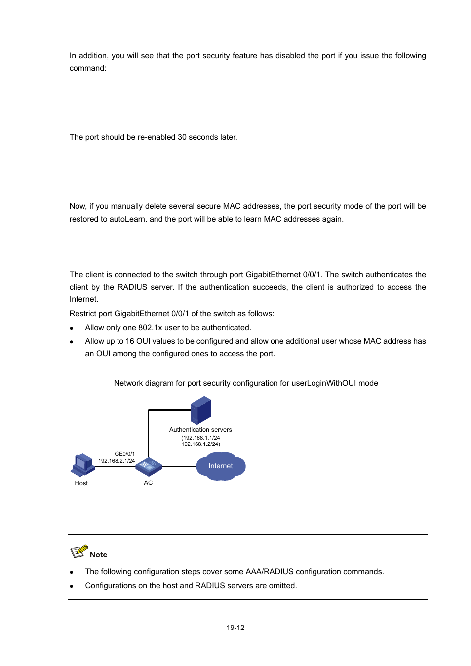 Network requirements, Network diagram, Configuration procedure | H3C Technologies H3C WX6000 Series Access Controllers User Manual | Page 151 / 678