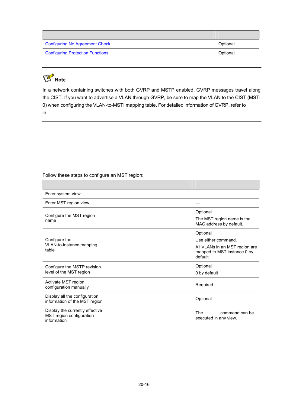 Configuring the root bridge, Configuring an mst region, Configuration procedure | H3C Technologies H3C WX6000 Series Access Controllers User Manual | Page 174 / 678