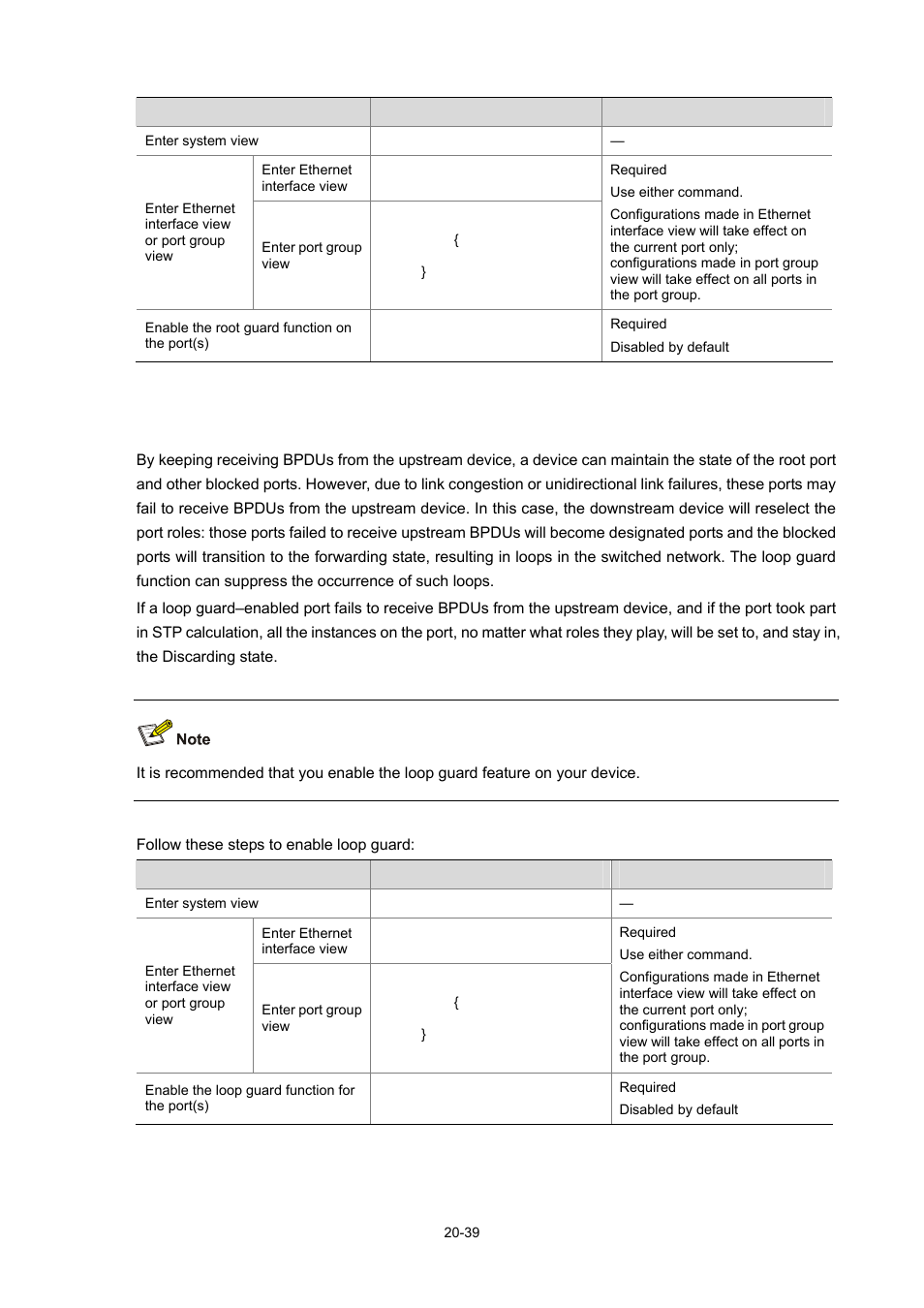 Enabling loop guard | H3C Technologies H3C WX6000 Series Access Controllers User Manual | Page 197 / 678