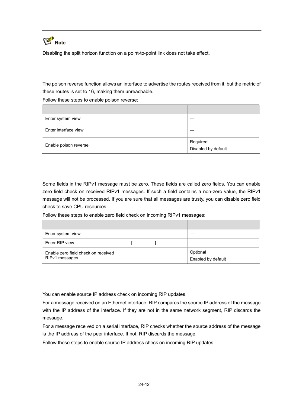 Enabling poison reverse | H3C Technologies H3C WX6000 Series Access Controllers User Manual | Page 230 / 678