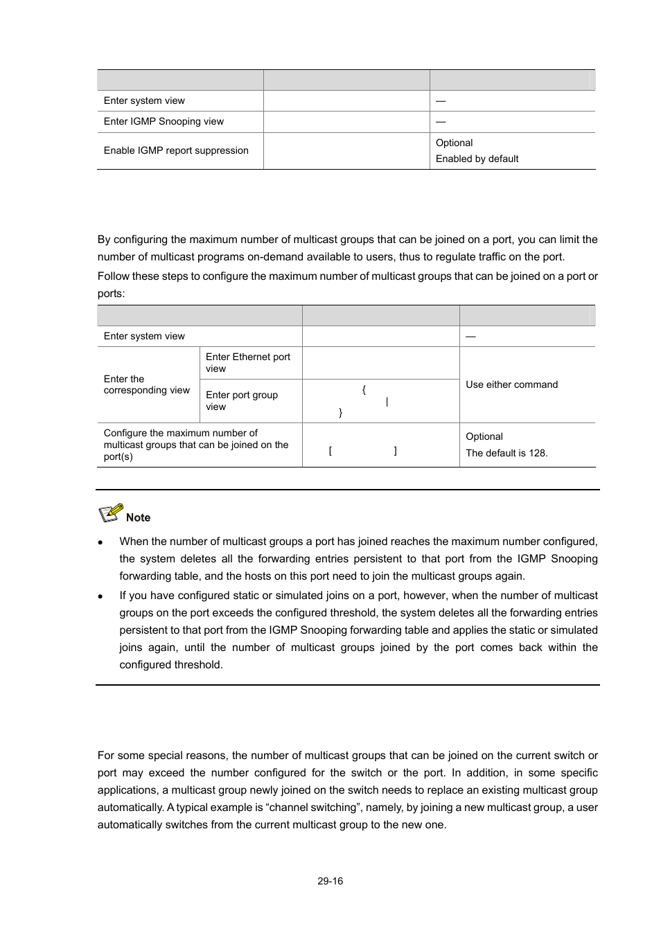 Configuring multicast group replacement | H3C Technologies H3C WX6000 Series Access Controllers User Manual | Page 334 / 678