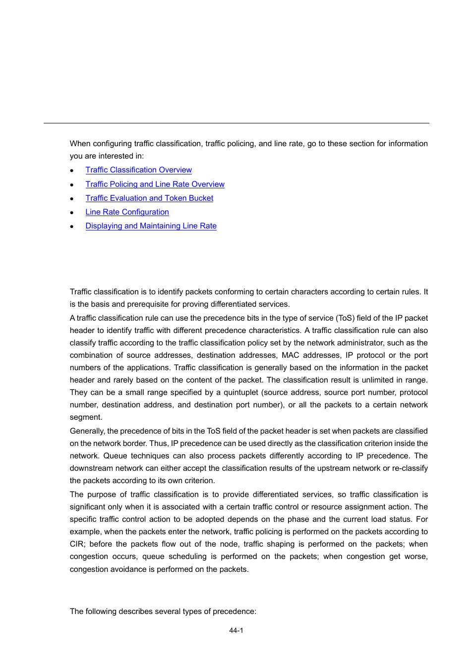 Traffic classification overview, Traffic classification, Priority | 1 priority | H3C Technologies H3C WX6000 Series Access Controllers User Manual | Page 428 / 678