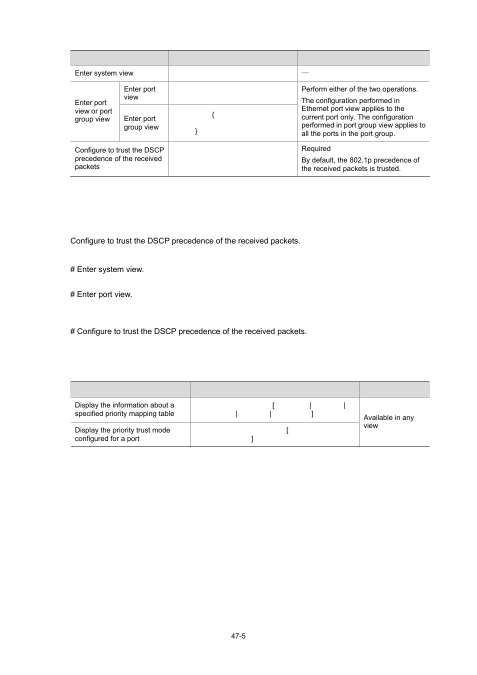 Configuration examples, Network requirements, Configuration procedure | Displaying and maintaining priority mapping | H3C Technologies H3C WX6000 Series Access Controllers User Manual | Page 451 / 678