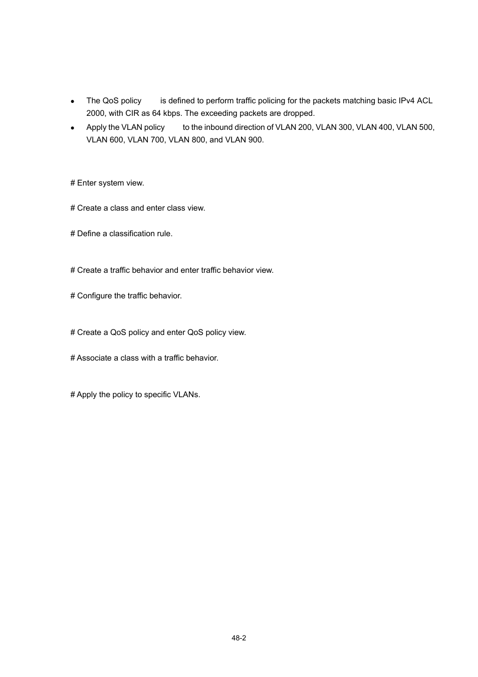 Configuration examples, Network requirements, Configuration procedure | 2 configuration procedure | H3C Technologies H3C WX6000 Series Access Controllers User Manual | Page 453 / 678