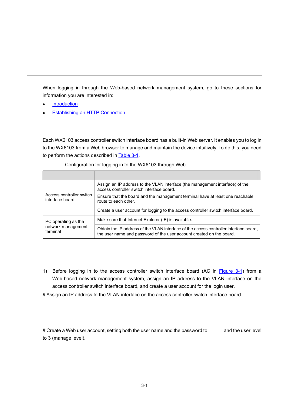Introduction, Establishing an http connection, 1 establishing an http connection | H3C Technologies H3C WX6000 Series Access Controllers User Manual | Page 46 / 678