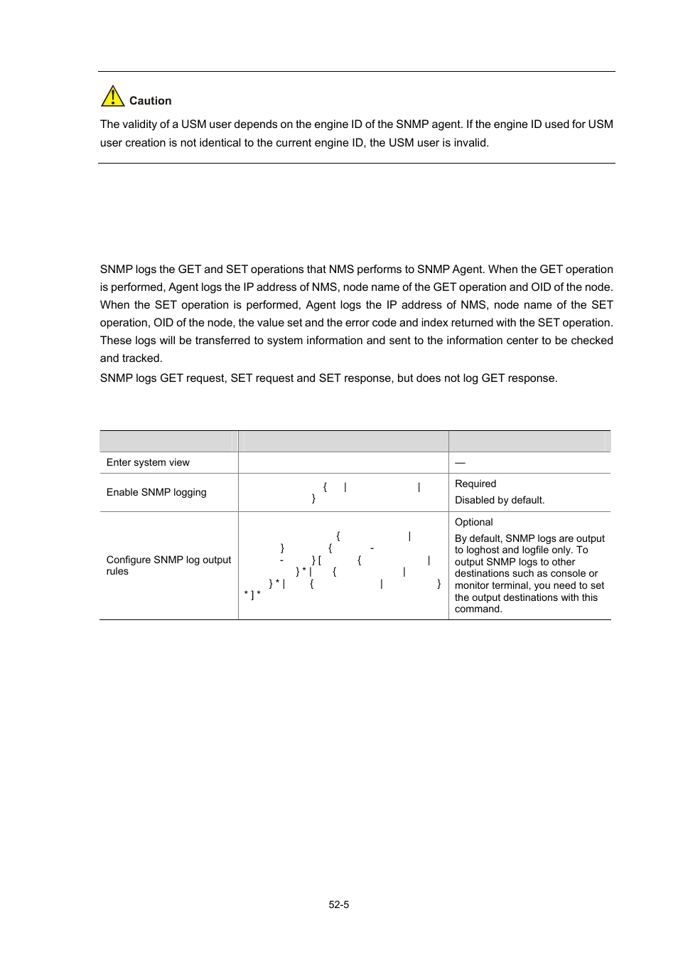 Configuring snmp logging, Introduction to snmp logging, Enabling snmp logging | 5 enabling snmp logging | H3C Technologies H3C WX6000 Series Access Controllers User Manual | Page 473 / 678