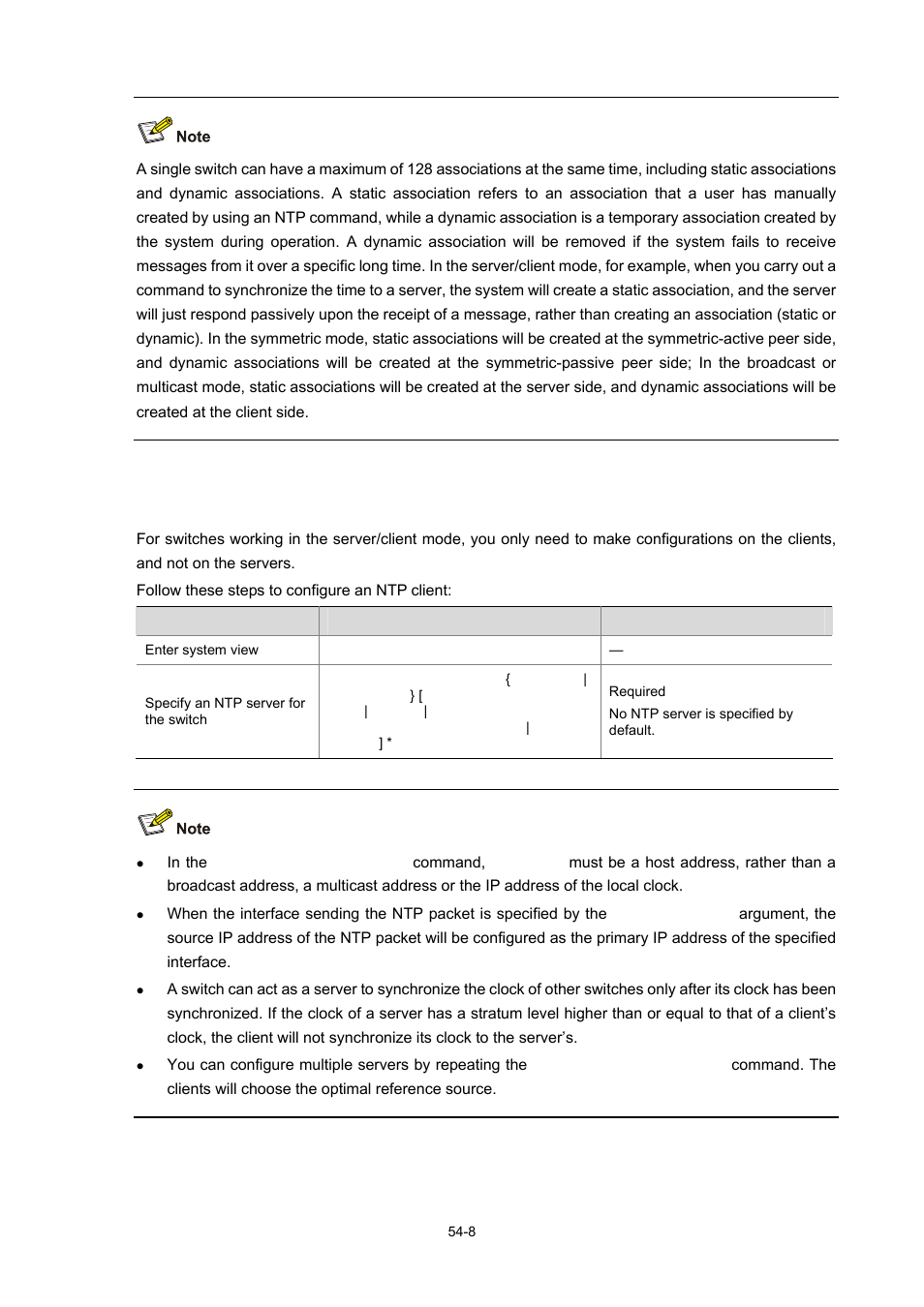 Configuring ntp server/client mode | H3C Technologies H3C WX6000 Series Access Controllers User Manual | Page 493 / 678