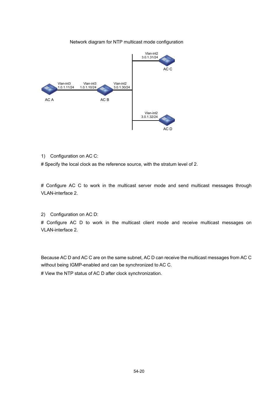 Network diagram, Configuration procedure | H3C Technologies H3C WX6000 Series Access Controllers User Manual | Page 505 / 678