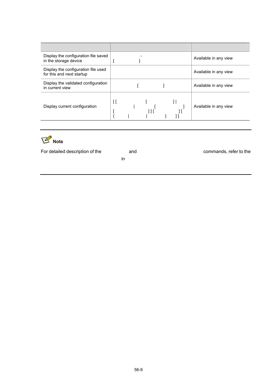 Displaying and maintaining device configuration | H3C Technologies H3C WX6000 Series Access Controllers User Manual | Page 529 / 678