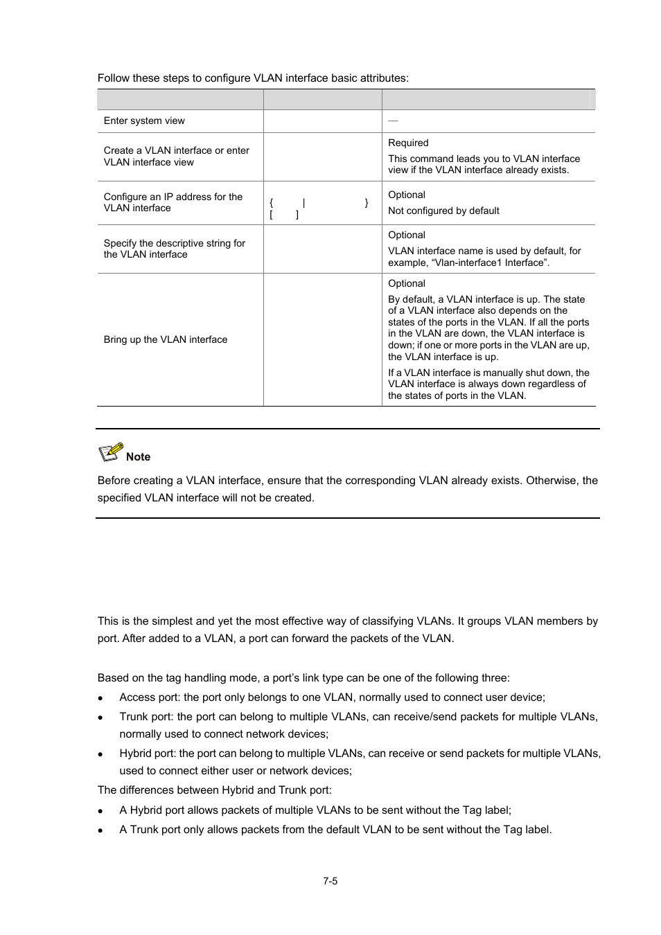 Port-based vlan configuration, Introduction to port-based vlan, Port link type | H3C Technologies H3C WX6000 Series Access Controllers User Manual | Page 60 / 678