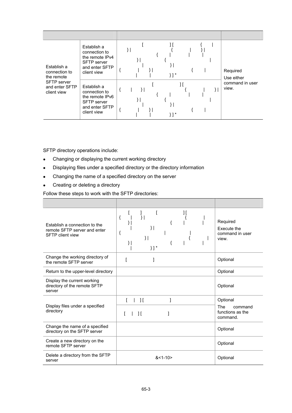 Working with the sftp directories | H3C Technologies H3C WX6000 Series Access Controllers User Manual | Page 631 / 678