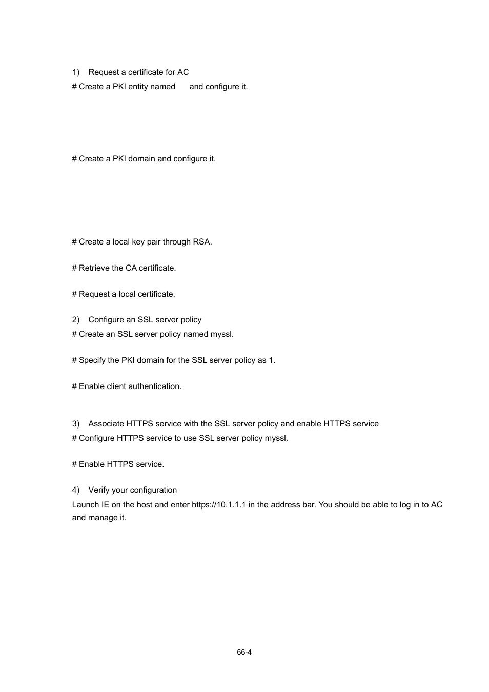 Configuration procedure | H3C Technologies H3C WX6000 Series Access Controllers User Manual | Page 640 / 678