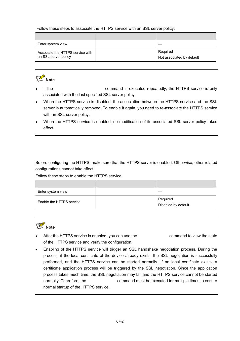 Enabling the https service | H3C Technologies H3C WX6000 Series Access Controllers User Manual | Page 644 / 678