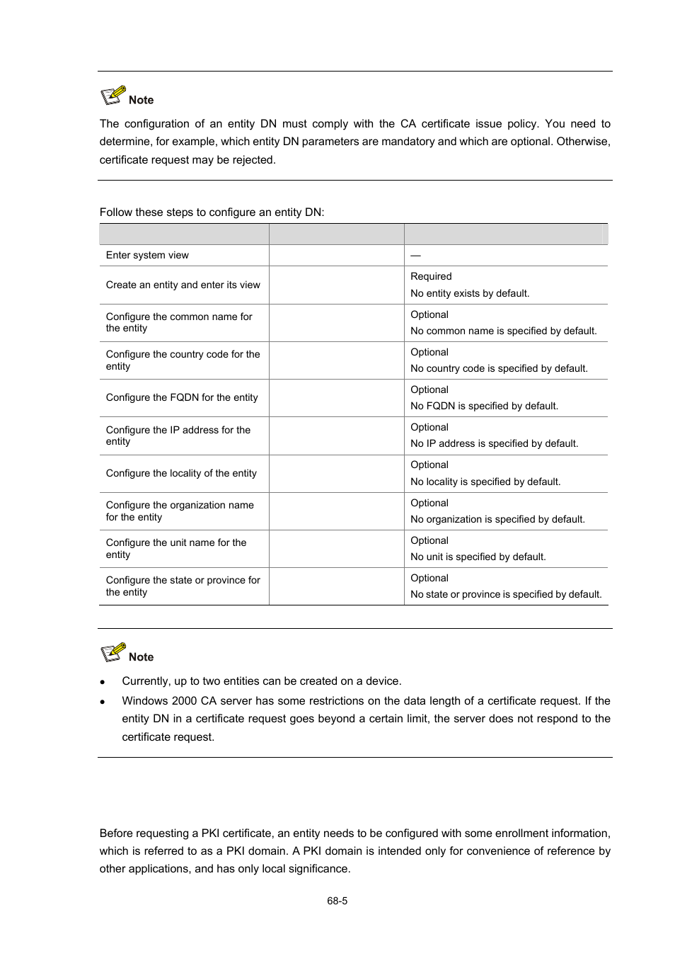 Configuring a pki domain | H3C Technologies H3C WX6000 Series Access Controllers User Manual | Page 652 / 678