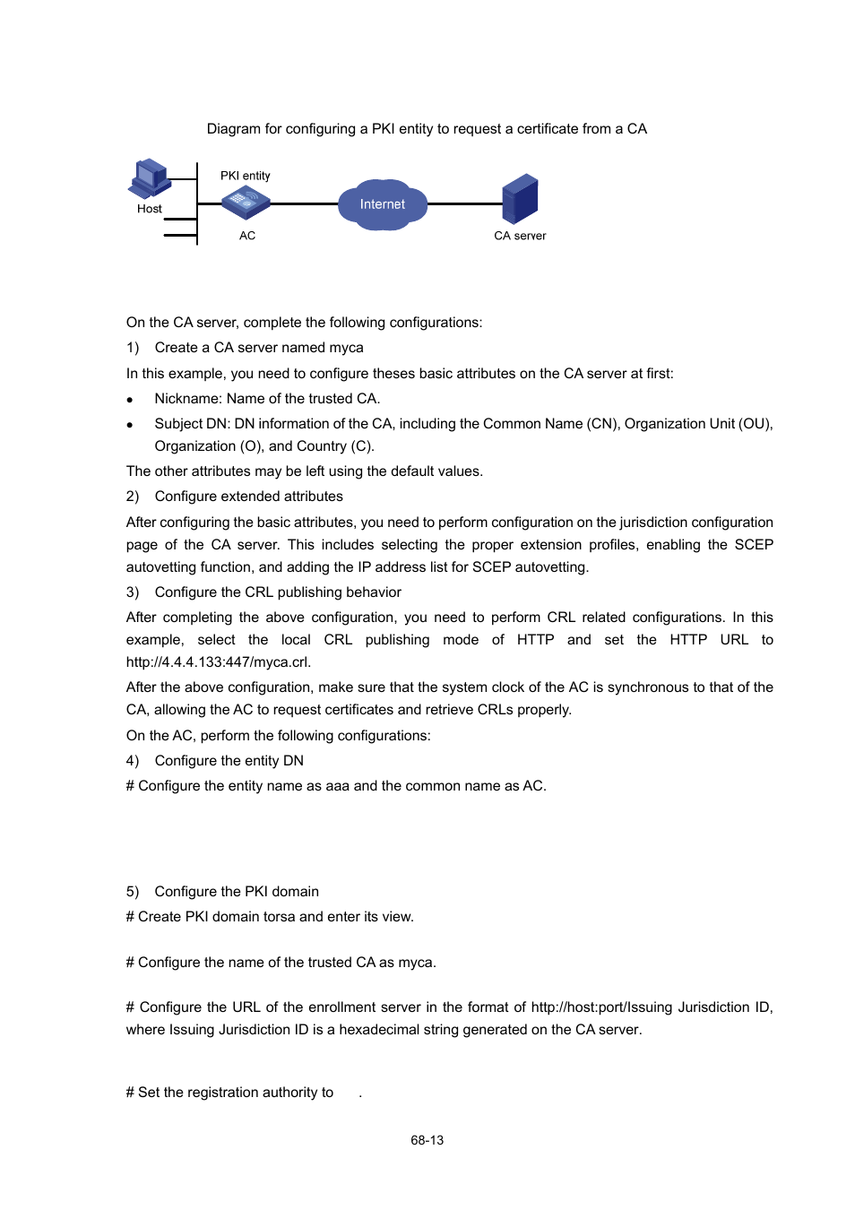 Network diagram, Configuration procedure | H3C Technologies H3C WX6000 Series Access Controllers User Manual | Page 660 / 678