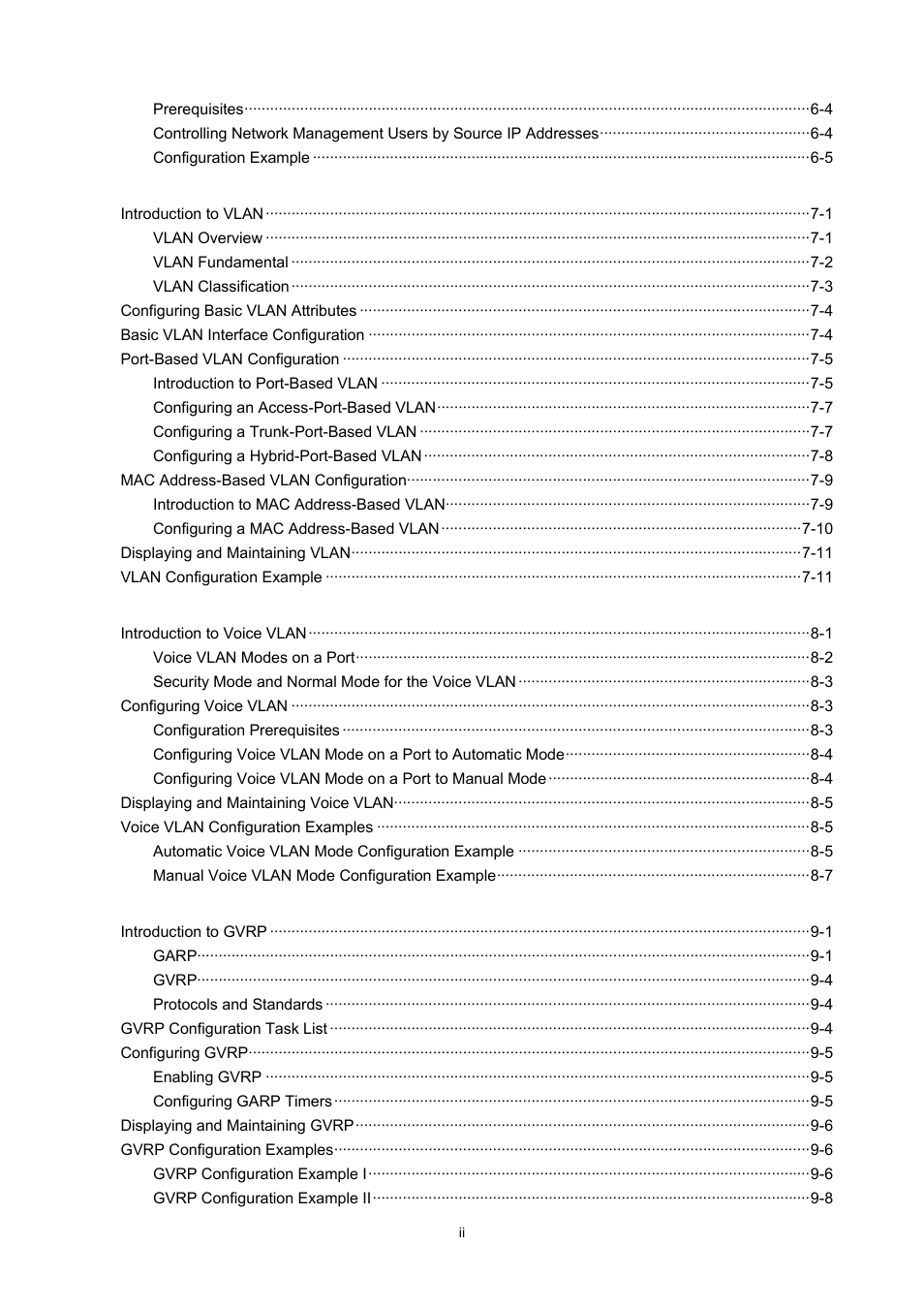 H3C Technologies H3C WX6000 Series Access Controllers User Manual | Page 7 / 678