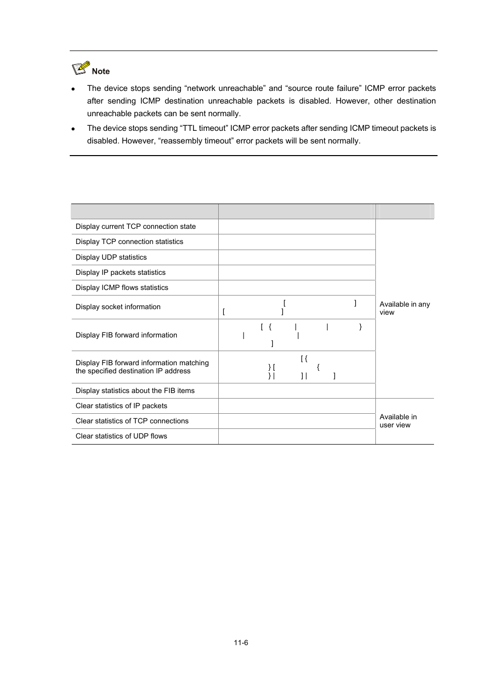 Displaying and maintaining ip performance | H3C Technologies H3C WX6000 Series Access Controllers User Manual | Page 99 / 678