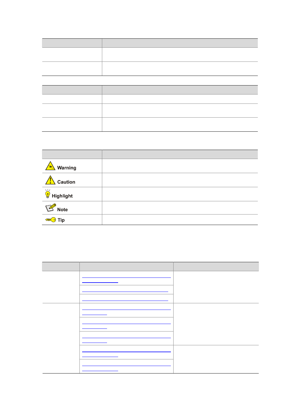 Gui conventions, Symbols, About the h3c wx series documentation set | H3C Technologies H3C WX6000 Series Access Controllers User Manual | Page 4 / 24